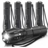 NEW 5PK Tactical LED Flashlights-Zoomable