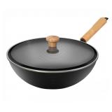 NEW $109 Carbon Steel Wok Pot with Lid