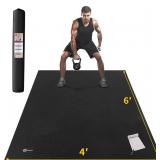 NEW $120 CAMBIVO Large Workout Mat (6' x 4' x 7mm)