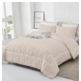 $47 (Q) 3-Piece Beige Comforter Set