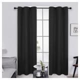 $34 42x80' 1 panel black blackout curtain
