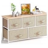 New $110 5 Drawer Fabric Dresser