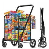 $130 350lbs Black Shopping Cart