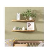 $119 WELLAND 24 Inch Natural Edge Floating Shelf