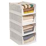 $56 ZOINLIY 4-Pack Foldable Clothes Drawer