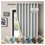 NEW $44--1Panel Curtain 100"W x 84ï¿½L Greyish White