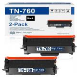 New $116--TN-760 Toner Cartridges 4 Pack All BLACK