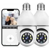 NEW $39 2PK Wireless Light Bulb Security Camera