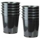 $85--10 Gallon Round Plastic Pots- 5 Pack