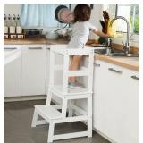 USED $99 Kitchen Step Stool for Kids White