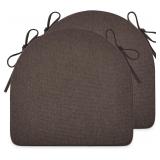 $46 U-Shaped Chair Cushions (2 PCS, Brown)