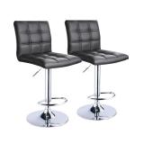 $180 Modern Square PU Leather Adjustable Bar Stool