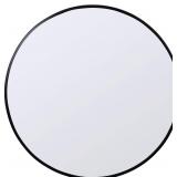 New $55 Round Wall Mirror, 27.5 x 27.5", Black