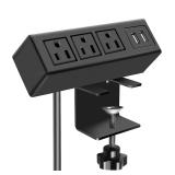 NEW $39 3-Outlet Desk Clamp Power Strip