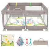 $140 Baby Playpen With Mat 70x59 x25