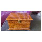 #1474 long wooden keepsake box