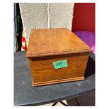 #245 Vintage wood document box