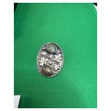 H27 Silver & Turquoise Brooch