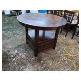 #6371 Bar Height wood table with built in leaf