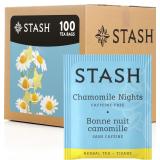 Stash Tea Chamomile Nights Herbal Tea Bags, 100ct