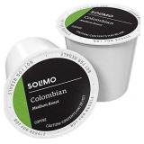 Solimo Medium Roast Coffee Pods, Colombian,  100ct