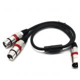 NEW XLR Y-Splitter Cable, 1.5ft