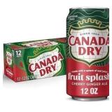 12pk Canada Dry Cherry Gingerale Fruit Splash 12oz