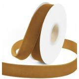 NEW Velvet Ribbon, Khaki, 1"x10yrds