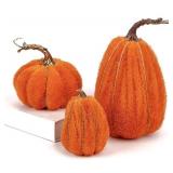 NEW $45 3pk Decorative Pumpkins