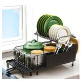 $70 2 Tier Dish Rack Large Blk