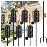$164 Metal Torch for Outside-6pcs-Black