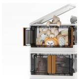 NEW $80 2Pc 8.5Gal Plastic Collapsible Storage Bin