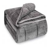 $66 48ï¿½x72ï¿½ Sherpa Fleece Weighted Blanket 15 lbs