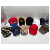 Used Lot of 10 Assorted Baseball Caps