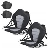 $100 Deluxe Padded Kayak Seat+Storage bag-Blk-2pck