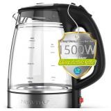 NEW $84 1.7L Cordless Electric Kettle,Double Glass