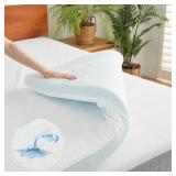$182 Mattress Topper with RemovableCover-Blue-Full
