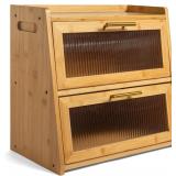 NEW $80 Gennua Kitchen Bamboo Bread Box
