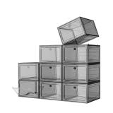 NEW $90 9-Pcs Large Clear Shoe Boxes Organizer