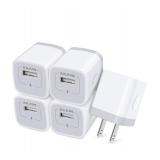 NEW USB Charger Wall Plug, [5Pack-1Port]