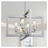 NEW $120 Modern 4 Light Chandelier ,Brushed Nickel