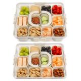 NEW $45 (12.3" *12.3") 2-Pack Snack Container