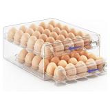 NEW $32 Clear 2 Tier Egg Box Tray with Handle