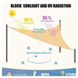 $77 	2x2.5m(6.5x8.2ft) Sun Shade