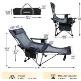 NEW $180 (156D x 56W x 72.3H) Camping Chair (Grey)