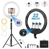 $100 LED 22" Ring Light With 75" Tripod