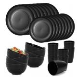 New-$50 32-Piece Premium Plastic Dinnerware Set