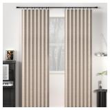 $50 Beige Curtains 2 panels 94"x52"