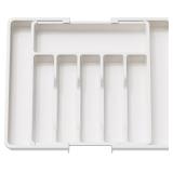 $31 Expandable Cutlery Drawer Organizer-White-L