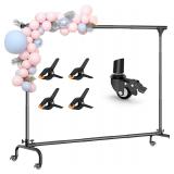 $70 Backdrop Stand with Wheels-Blk-7